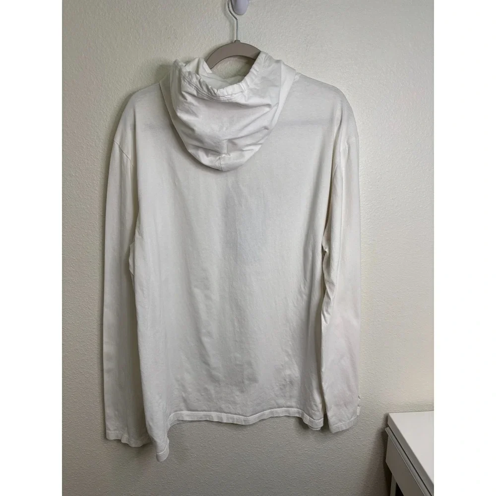 POLO BEAR Ralph Lauren Hooded Long Sleeve WHITE TShirt Mens XXL Toggle Bear EUC